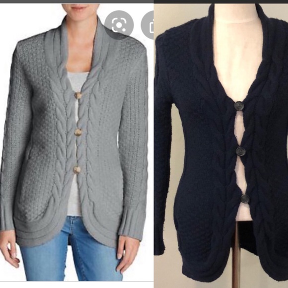 Eddie Bauer Sweaters - Eddie Bauer navy blue wool cardigan